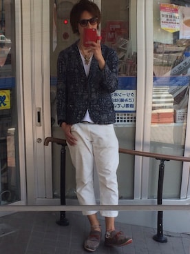 「アイテム（アンクレット）」を使った、ヨシダユウキさん（メンズ・183cm）の春コーディネート