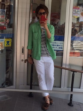 「アイテム（アンクレット）」を使った、ヨシダユウキさん（メンズ・183cm）の春コーディネート
