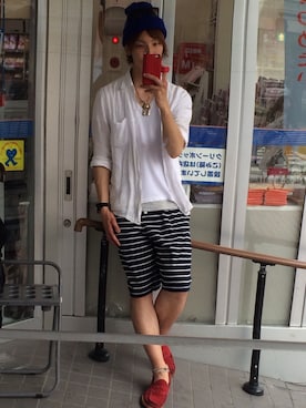 「アイテム（アンクレット）」を使った、ヨシダユウキさん（メンズ・183cm）の春コーディネート