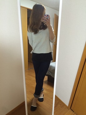 「ながぐつ」｜「アイテム（パンツ）」を使った、ayumiさん（レディース・163cm）の秋コーディネート