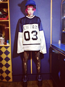 隋瑷莉-古着刺青さんのコーディネート