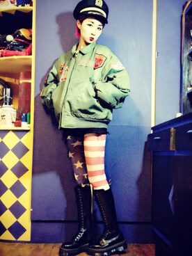 隋瑷莉-古着刺青さんのコーディネート