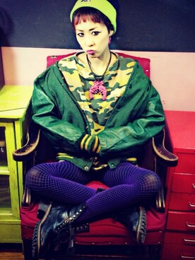 隋瑷莉-古着刺青さんのコーディネート