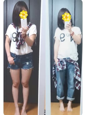 「ぺろーん再」｜lichanさん（レディース・154cm）の夏コーディネート