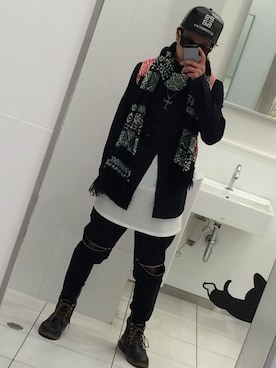 「EDWIN（エドウィン）のアイテム（ブーツ）」を使った、みすけさん（メンズ・165cm）の冬コーディネート