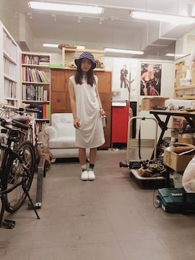 「UNIQLO（ユニクロ）のアイテム（ハット、その他）」を使った、Nickyさん（レディース）の夏コーディネート