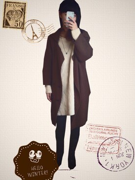 「レザーブーツ」｜「アイテム（その他アウター）」を使った、kmkmさん（レディース・162cm）の秋コーディネート