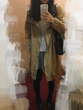 「haco!（ハコ）のアイテム（モッズコート）」を使った、Jona-sanさん（レディース・163cm）の冬コーディネート