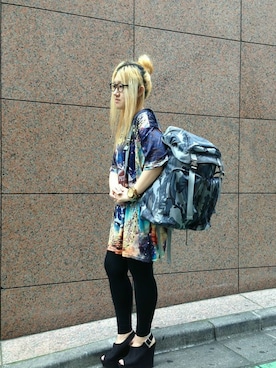 「L.H.P（エルエイチピー）のアイテム（バッグ）」を使った、ERI  TAKEDAさん（レディース・157cm）の夏コーディネート