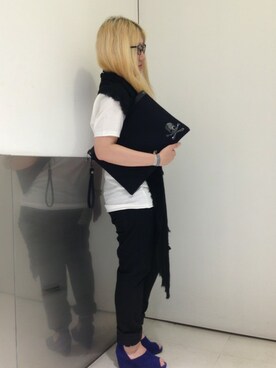 「L.H.P（エルエイチピー）のアイテム（バッグ）」を使った、ERI  TAKEDAさん（レディース・157cm）の夏コーディネート