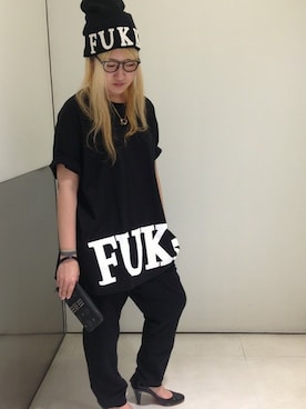 「L.H.P（エルエイチピー）のアイテム（帽子）」を使った、ERI  TAKEDAさん（レディース・157cm）の夏コーディネート