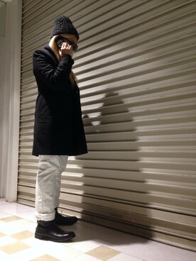 「L.H.P（エルエイチピー）のアイテム（帽子）」を使った、ERI  TAKEDAさん（レディース・157cm）の冬コーディネート