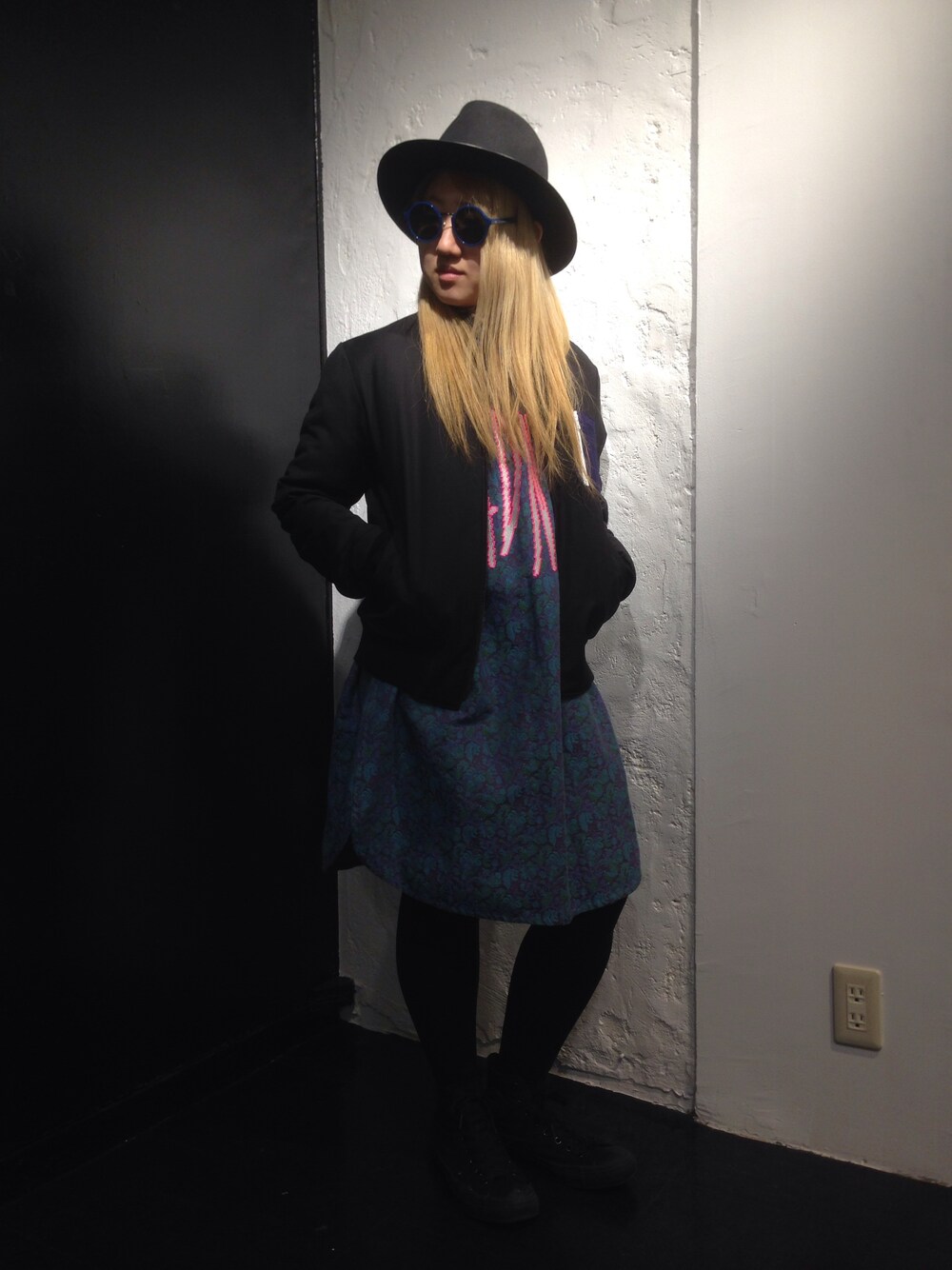 「black、MA-1、LHP」｜「L.H.PのLHP/ｴﾙｴｲﾁﾋﾟｰ/PADDING　MA-1　BLOUSON　MADE INJAPAN（ブルゾン、ブラック系）」を使った、ERI  TAKEDAさん（レディース・157cm）の冬コーディネートの1枚目の写真