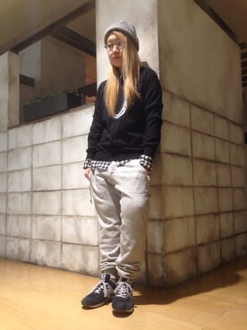 「L.H.P（エルエイチピー）のアイテム（トップス）」を使った、ERI  TAKEDAさん（レディース・157cm）の冬コーディネート