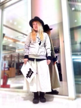 「L.H.P（エルエイチピー）のアイテム（ニット/セーター）」を使った、ERI  TAKEDAさん（レディース・157cm）の春コーディネート