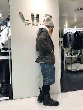 「L.H.P（エルエイチピー）のアイテム（その他）」を使った、ERI  TAKEDAさん（レディース・157cm）の冬コーディネート