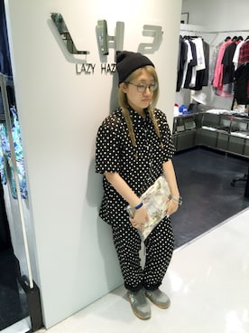 「soe（ソーイ）のアイテム」を使った、ERI  TAKEDAさん（レディース・157cm）の夏コーディネート