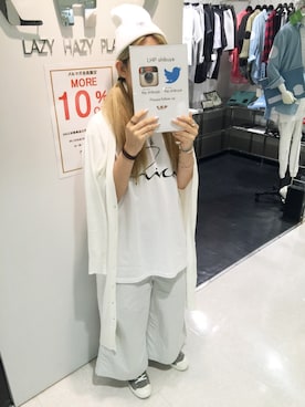 「L.H.P（エルエイチピー）のアイテム（トップス）」を使った、ERI  TAKEDAさん（レディース・157cm）の夏コーディネート