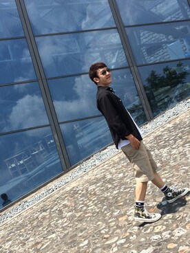 「アイテム（タイツ/ストッキング、ホワイト系）」を使った、Kai_Changさん（メンズ・171cm）の秋コーディネート