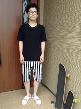 「0000（ゼロゼロゼロゼロ）のアイテム」を使った、ひろしさん（メンズ・165cm）の春コーディネート