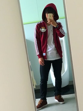 「アイテム（ジャージ）」を使った、KAMIちゃんさん（メンズ・167cm・20代）の夏コーディネート