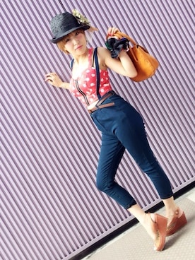 「James（ジェイムス）のアイテム」を使った、James Yumi Esakiさん（レディース・157cm）の夏コーディネート