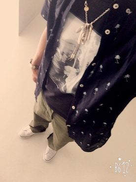 「H&M（エイチ・アンド・エム）のアイテム（シャツ/ブラウス）」を使った、KAZUKI YAMADAさん（メンズ・178cm）の春コーディネート