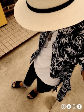 「STEVENSON OVERALL CO.（スティーブンソンオーバーオール）のアイテム（デニムパンツ）」を使った、KAZUKI YAMADAさん（メンズ・178cm）の夏コーディネート