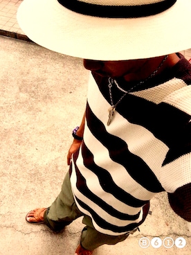 「HTC（エイチティーシー）のアイテム（パンツ）」を使った、KAZUKI YAMADAさん（メンズ・178cm）の夏コーディネート