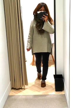 「HERE'S（HERE'S）のアイテム」を使った、しののんさん（レディース・156cm）の秋コーディネート