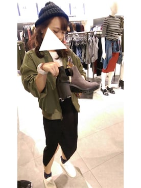 「skirt」｜「アイテム（ニットキャップ/ビーニー）」を使った、Camille.Luさん（レディース・157cm）の秋コーディネート