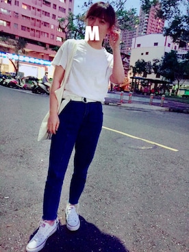 「blue and white」｜Camille.Luさん（レディース・157cm）の秋コーディネート