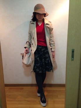 「AS as know as（エーエス アズノウアズ）のアイテム（スカート）」を使った、あーちゃんさん（レディース・157cm）の冬コーディネート
