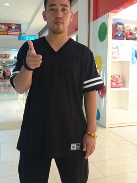 「REMIX（リミックス）のアイテム（スウェット）」を使った、黃國欽さん（メンズ・167cm）の秋コーディネート