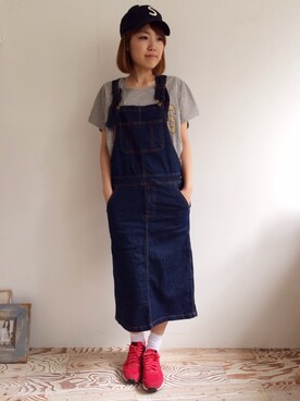 「Factor=（ファクターイコール）のアイテム（帽子）」を使った、Nakamuraさん（レディース・156cm）の春コーディネート