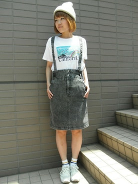「Factor=（ファクターイコール）のアイテム（スカート）」を使った、Nakamuraさん（レディース・156cm）の夏コーディネート