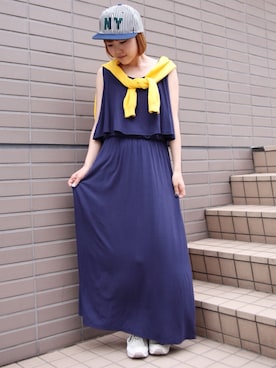 「Factor=（ファクターイコール）のアイテム（帽子）」を使った、Nakamuraさん（レディース・156cm）の夏コーディネート