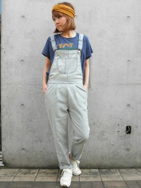 「Factor=（ファクターイコール）のアイテム（オールインワン・サロペット）」を使った、Nakamuraさん（レディース・156cm）の夏コーディネート