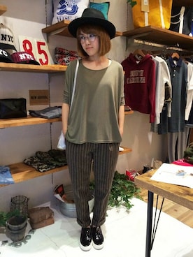 「Factor=（ファクターイコール）のアイテム（シューズ）」を使った、Nakamuraさん（レディース・156cm）の秋コーディネート