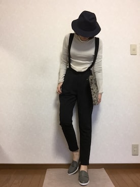 「アイテム（その他シューズ、グレー系）」を使った、kaorinnさん（レディース・158cm）の冬コーディネート