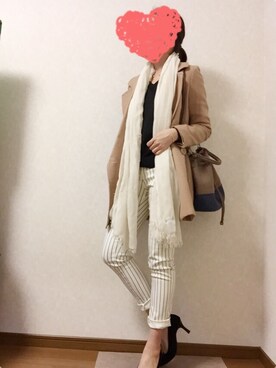 「31 Sons de mode（トランテアン　ソン　ドゥ　モード）のアイテム（チェスターコート）」を使った、kaorinnさん（レディース・158cm）の春コーディネート