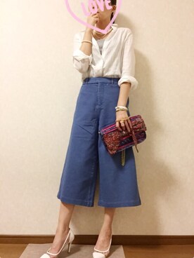 「ブルー x ホワイト」｜kaorinnさん（レディース・158cm）の夏コーディネート