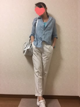 「ブルー x ホワイト」｜kaorinnさん（レディース・158cm）の夏コーディネート