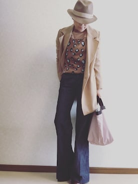 「31 Sons de mode（トランテアン　ソン　ドゥ　モード）のアイテム（チェスターコート）」を使った、kaorinnさん（レディース・158cm）の冬コーディネート