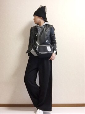 「coca（ANDEX shoes product）（コカ）のアイテム（パンツ）」を使った、kaorinnさん（レディース・158cm）の冬コーディネート