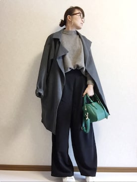 「coca（ANDEX shoes product）（コカ）のアイテム（パンツ）」を使った、kaorinnさん（レディース・158cm）の冬コーディネート