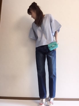 「coca（ANDEX shoes product）（コカ）のアイテム（トップス）」を使った、kaorinnさん（レディース・158cm）の夏コーディネート