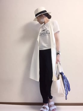 「coca（ANDEX shoes product）（コカ）のアイテム（トップス）」を使った、kaorinnさん（レディース・158cm）の夏コーディネート