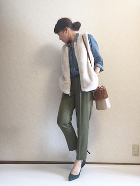 「OLD NAVY（オールドネイビー）のアイテム（その他アウター）」を使った、kaorinnさん（レディース・158cm）の秋コーディネート