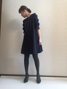「tocco（トッコ）のアイテム（ワンピース/ドレス）」を使った、kaorinnさん（レディース・158cm）の秋コーディネート